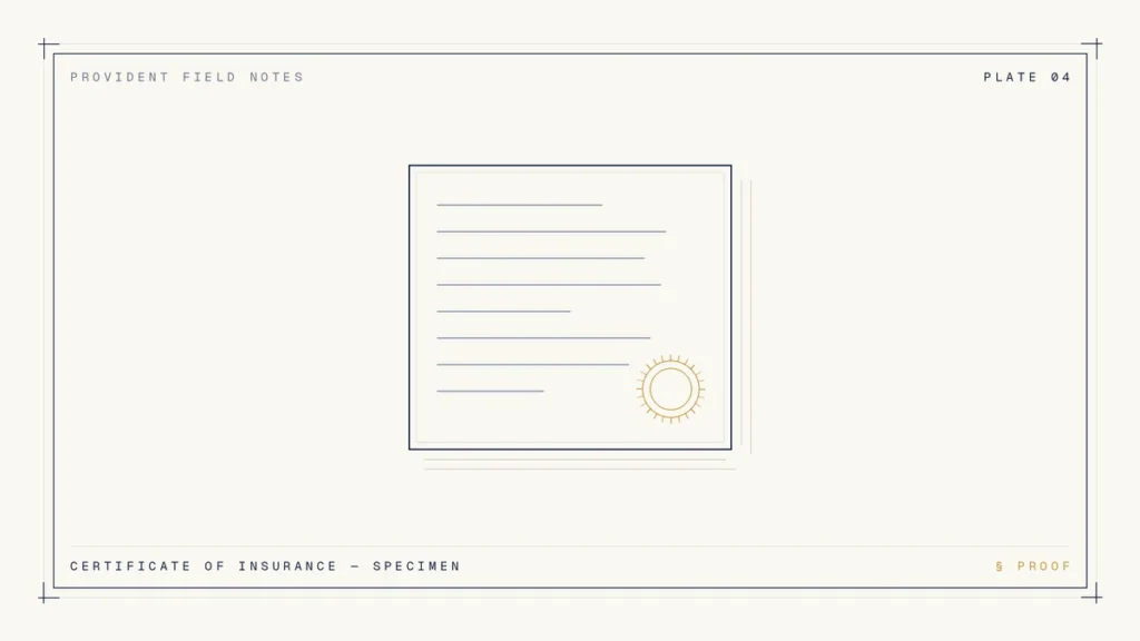 Certificates of Insurance: Meeting Client Requirements Without Losing the Contract Certificate of Insurance — illustrated guide plate